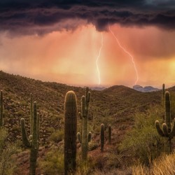 Desert lightning