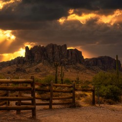 Golden Sunrise Superstition Mountian