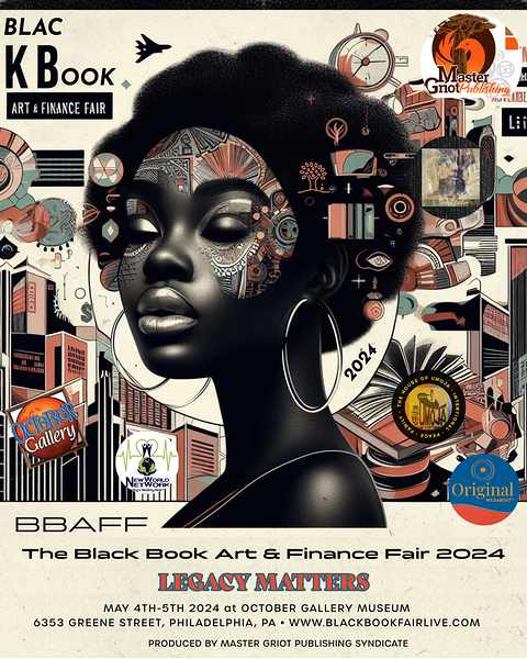 Renaissance and Resistance | Official Poster of the 2024 Black Book Art & Finance Fair - BBAFF - by Jacqueline Taylor Adams