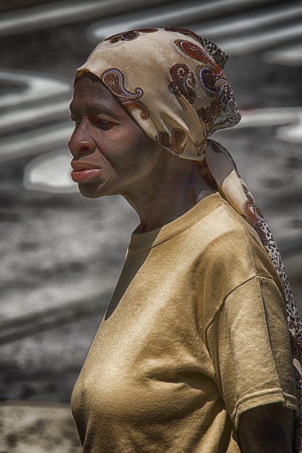 crossing the street Print