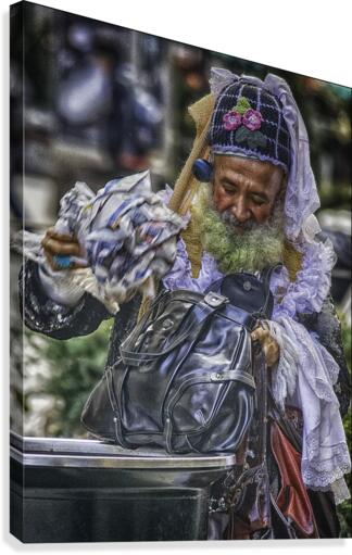 man in lace Canvas Print