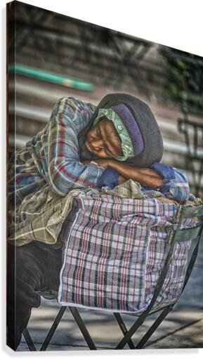 sleeping man four Canvas Print