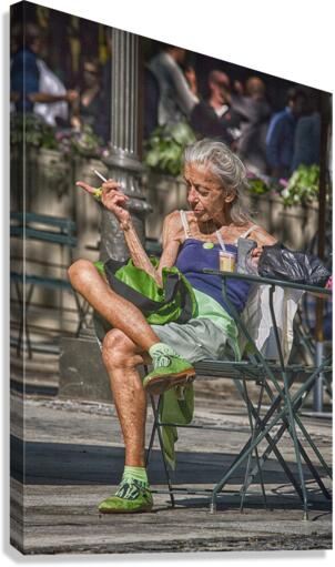 pointing woman Canvas Print