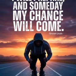 Motivational Quote: Runner Preparing for Success