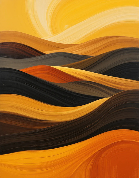 Abstract Desert Rolling Hills  Print