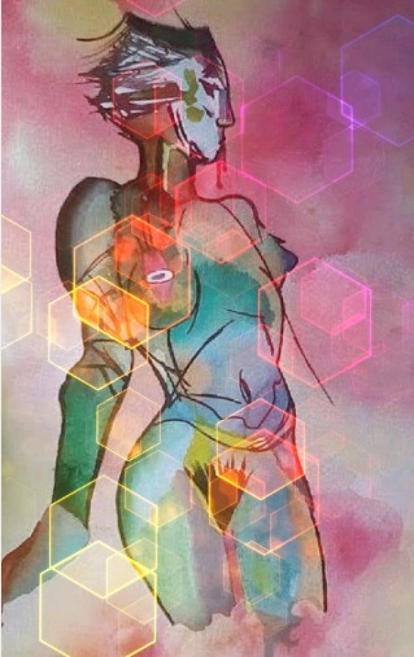 abstract woman edit 2 Print