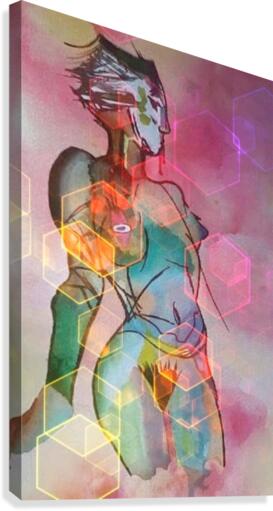 abstract woman edit 2 Canvas Print