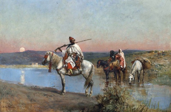 Fording a stream Print