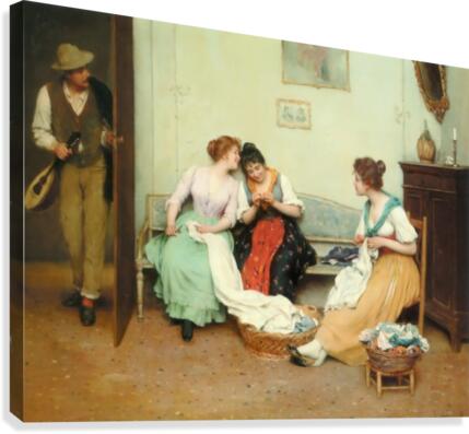 The friendly gossips Canvas Print