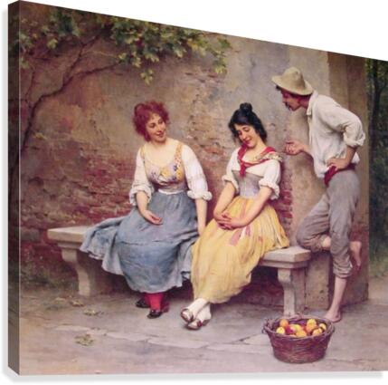 Flirting Canvas Print