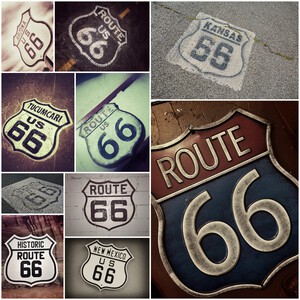 Route 66 signs