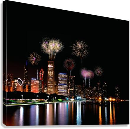 Chicago fireworks Canvas Print