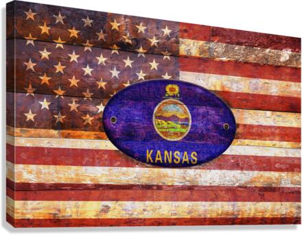 Kansas flag Canvas Print
