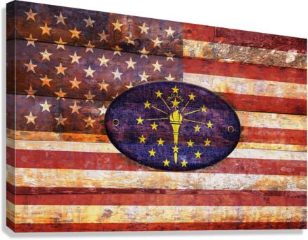 Indiana flag Canvas Print