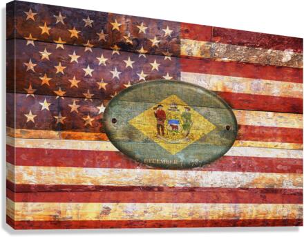 Delaware flag Canvas Print