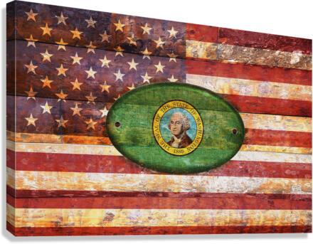 Washington flag Canvas Print