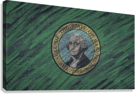 Washington flag Canvas Print