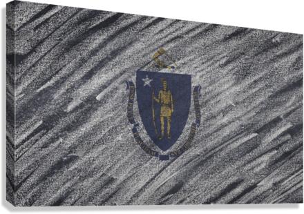 Massachusetts flag Canvas Print