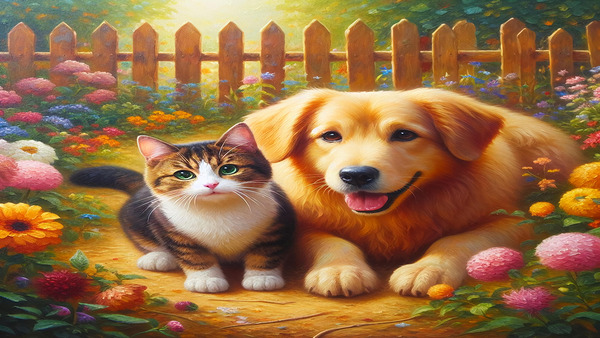 cat dog1 Print