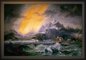HMS Erebus and Terror in the Antarctic by James Wilson Carmichael