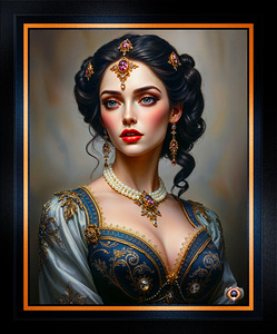 Classical Glamour Portrait Of Lady Zylenda Calici Mesmerizing AI Concept Art by Xzendor7