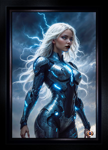 Lyraeth Conjuror Of Lightning Guardian Of The Tempest Mysterious AI Concept Art by Xzendor7