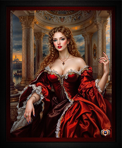 Claudia Gianna Is A Timeless Beauty Of Elegance And Grace Amidst Classical Grandeur Mesmerizing AI Concept Art by Xzendor7
