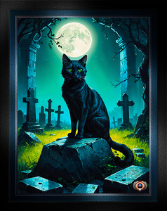 Keeper Of The Graveyard Mysterious Halloween AI Concept Art by Xzendor7