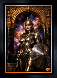 Valeria Romani Guarding The Aurelia Arcus Cosmic Gateway Celestial AI Concept Art by Xzendor7