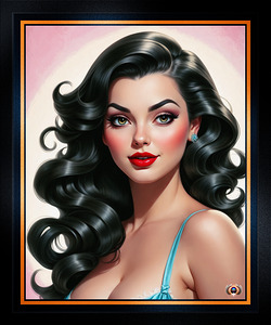 The Timeless Allure Of A Vintage Pin-up Beauty Captivating AI Concept Art by Xzendor7