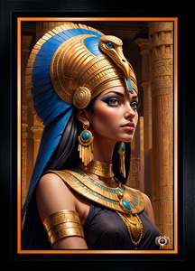 The Majestic Golden Headdress Queen Lyraethia Mesmerizing AI Concept Art by Xzendor7