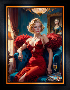 Portrait of Elara Hochberg Within Interior Antique Setting Stunning AI Concept Art by Xzendor7