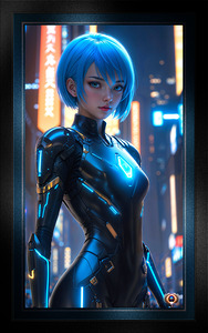 Kiyomi Lenclair The Silent Tracker of the Neon Metropolis Captivating AI Concept Art by Xzendor7
