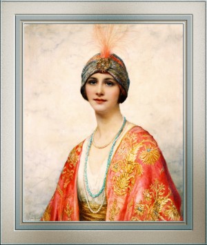 A Beauty In Eastern Costume by William Clarke Wontner Old Masters Fine Art Reproduction