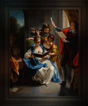 A Quartet In Concert by Jean Raoux Old Masters Classical Fine Art Reproduction