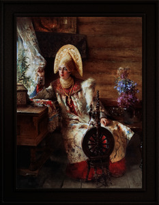 A Boyarina Beauty by Konstantin Makovsky Remastered Xzendor7 Classical Fine Art Old Masters Reproductions