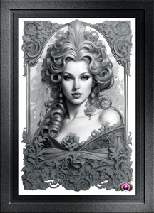A Classic Lady Of Elegance Illustration Portrait AI Concept Art by Xzendor7