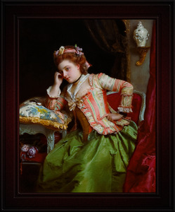 A Pensive Moment by Gustave Jacquet Remastered Xzendor7 Classical Fine Art Old Masters Reproductions