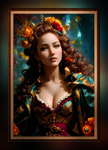 A Portrait Of The Captivating Beloved Esmerelda AI Concept Art by Xzendor7