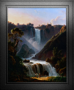 A View Of The Waterfalls At Terni With Figures Remastered Xzendor7 Classical Fine Art Old Masters Reproductions