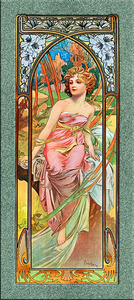 Morning Awakening by Alphonse Mucha Old Masters Vintage Art