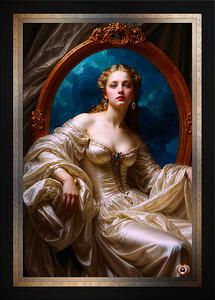An Elegant Regal Woman In A Luxurious Satin Gown Mesmerizing AI Concept Art by Xzendor7