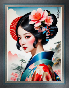 An Enchanting Flower Girl Of The Mountains Mesmerizing AI Concept Art Portrait by Xzendor7