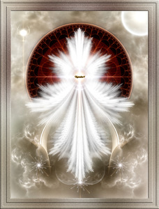 Angel Wings Snowflake Fractal Art Composition by Xzendor7