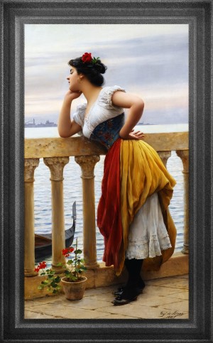 Anticipation by Eugene de Blaas Classical Art Old Masters Reproduction