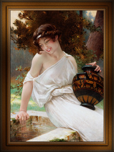 At The Fountain by Guillaume Seignac Remastered Xzendor7 Classical Fine Art Old Masters Reproductions