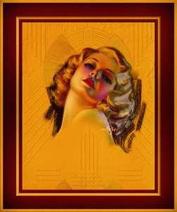 Bewitching Eyes Art Deco Portrait by Zoe Mozert Remastered Xzendor7 Vintage Art Old Masters Reproductions
