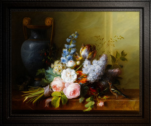 Bouquet De Fleurs Au Nid dOiseau by Cornelis van Spaendonck Classical Fine Art Xzendor7 Old Masters Reproductions