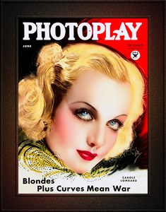 Carole Lombard Photoplay Magazine by Earl Christy Remastered Vintage Retro Xzendor7 Art Reproductions