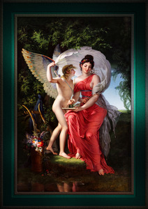 Erato Muse of Lyrical Poetry by Charles Meynier Remastered Xzendor7 Classical Fine Art Old Masters Reproductions